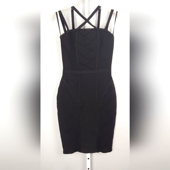 NWOT Dress the Population Bandage Dress Sz S True Black NEW - Picture 1 of 14